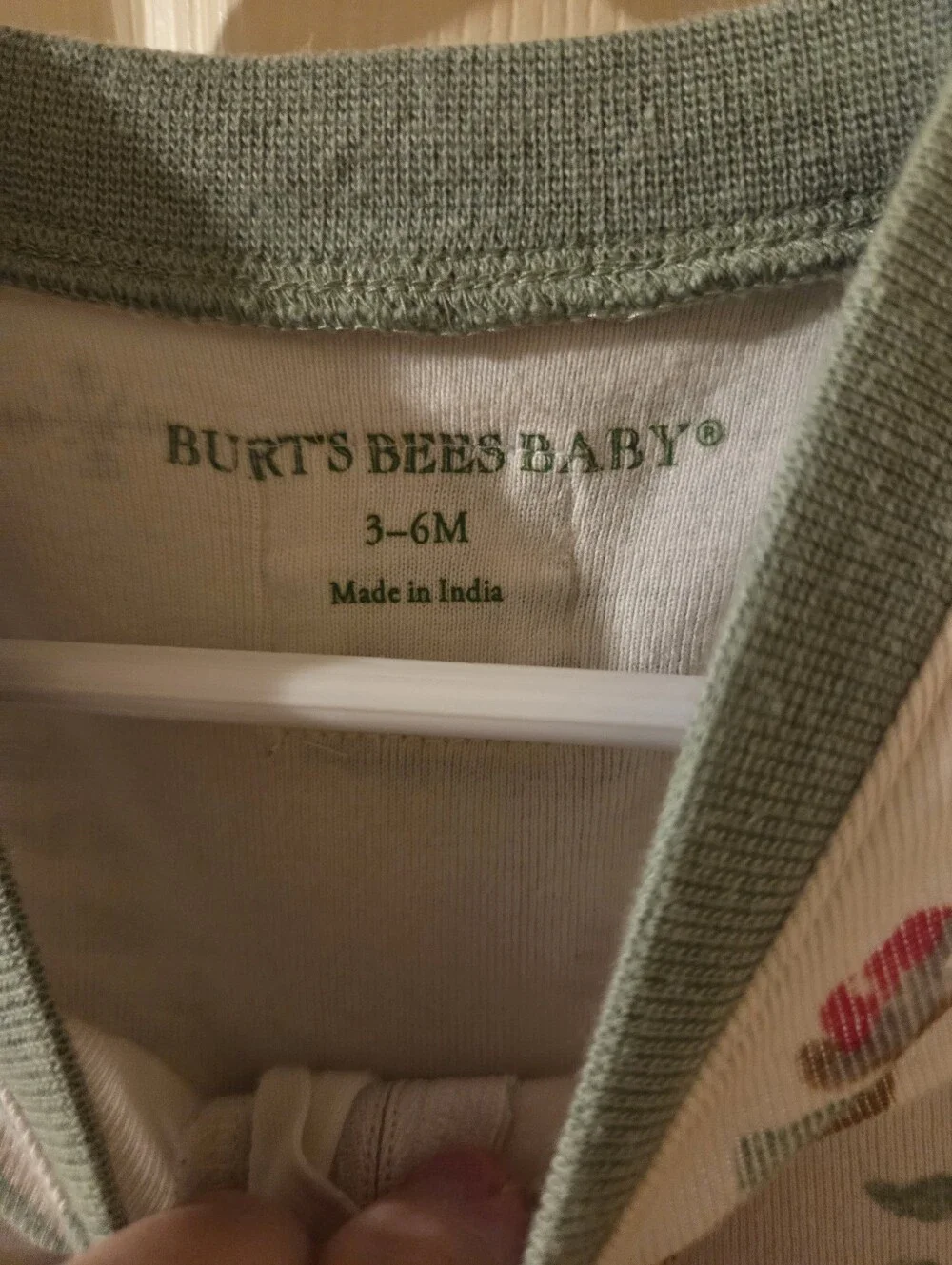 Cozy Cream Footed One-Piece with Green Trees & Deer
